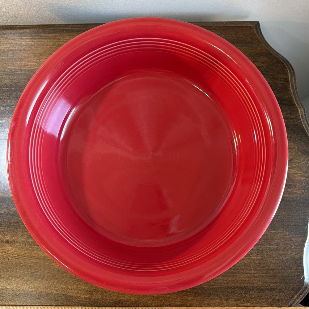 Fiestaware Scarlet Red Round Vegetable Salad Serving Bowl 10.5" Fiesta Red HLC